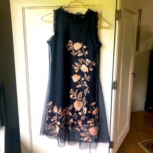 Ava & Yelly black embroidered dress